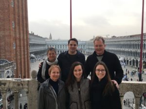 The Donahues pause for a family photo during their trip.