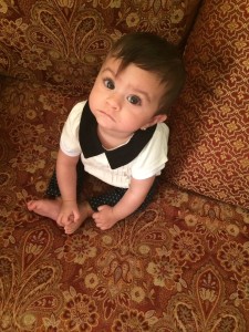 1-year-old on the couch