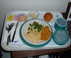 hospital food tray