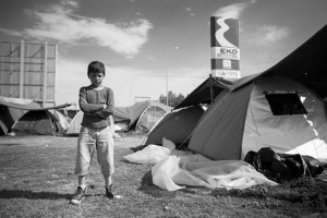 Syrian boy in refugee camp