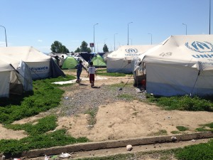 refugee assistance tents at EKO
