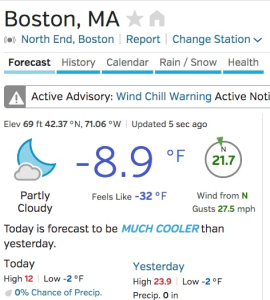 coldest day in years